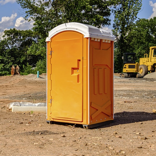 how often are the portable restrooms cleaned and serviced during a rental period in Bourbonnais